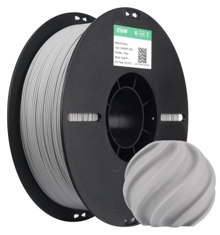 eSun PLA Basic Beton Gri Filament 1.75mm 1 Kg