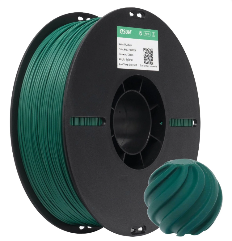 eSun PLA Basic Holly Yeşil Filament 1.75mm 1 Kg