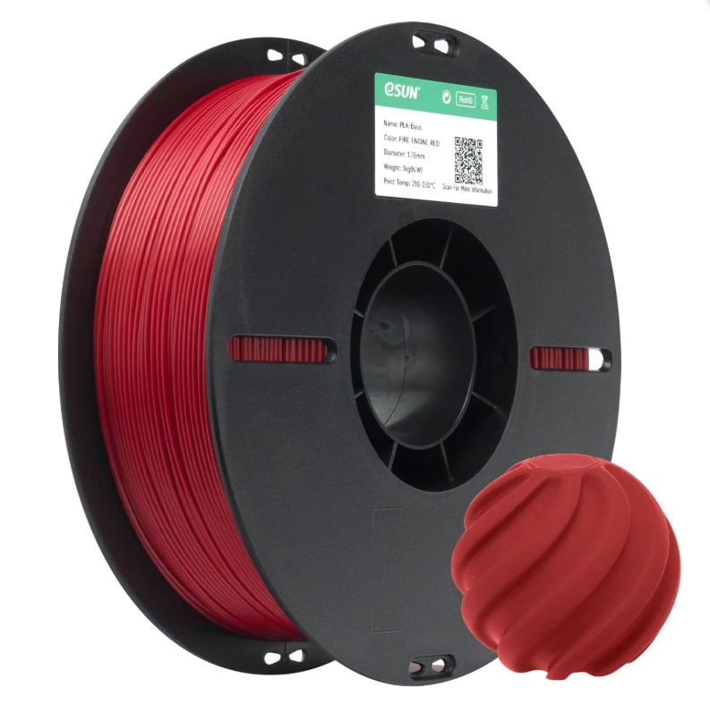 eSun PLA Basic İtfaiye Kırmızısı Filament 1.75mm 1 Kg