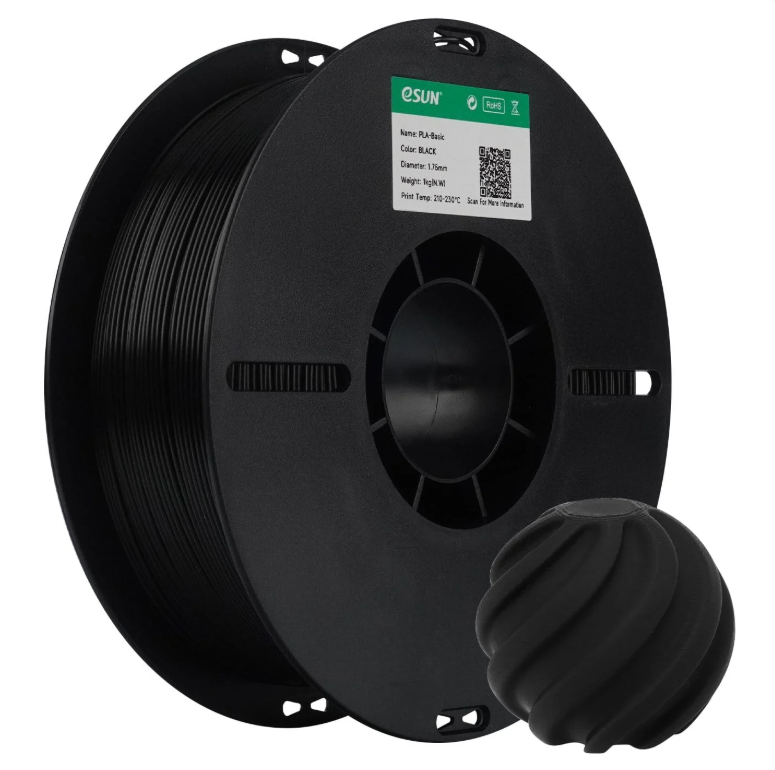 eSun PLA Basic Siyah Filament 1.75mm 1 Kg