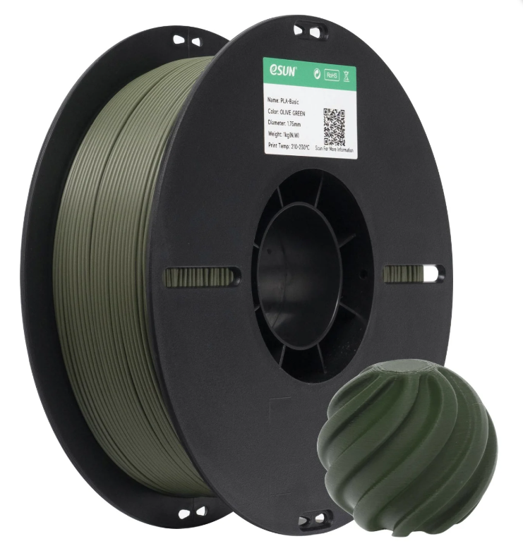 eSun PLA Basic Zeytin Yeşil Filament 1.75mm 1 Kg