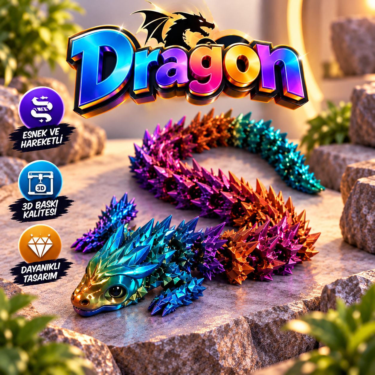 Dragon - Rainbow - Lina Toys