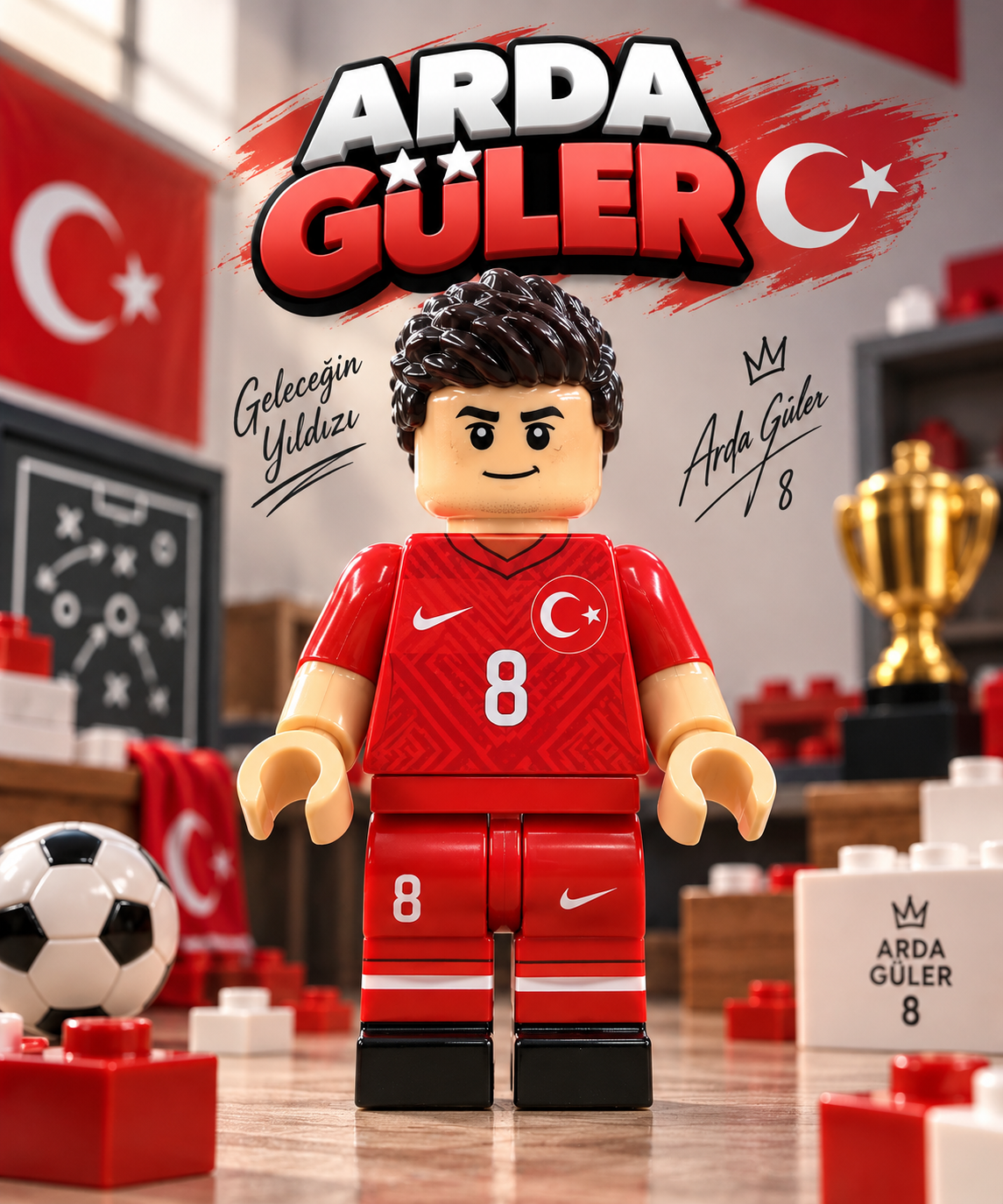 Futbolcu Lego 3D - Lina Toys Arda Güler