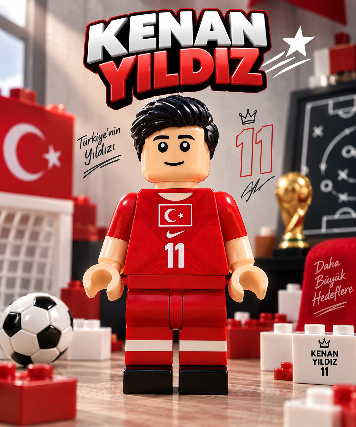 Futbolcu Lego 3D - Lina Toys Kenan Yıldız