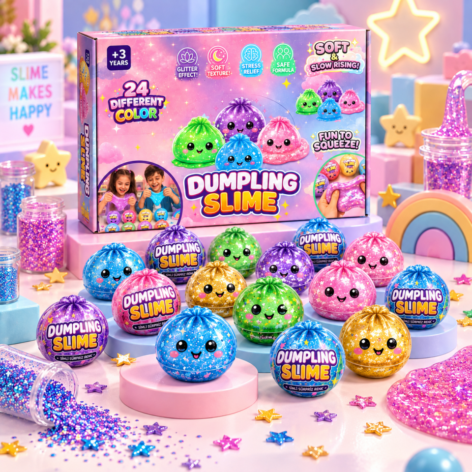 Dumpling Ball Slime - 70g - Pofuduk Slime Hamuru